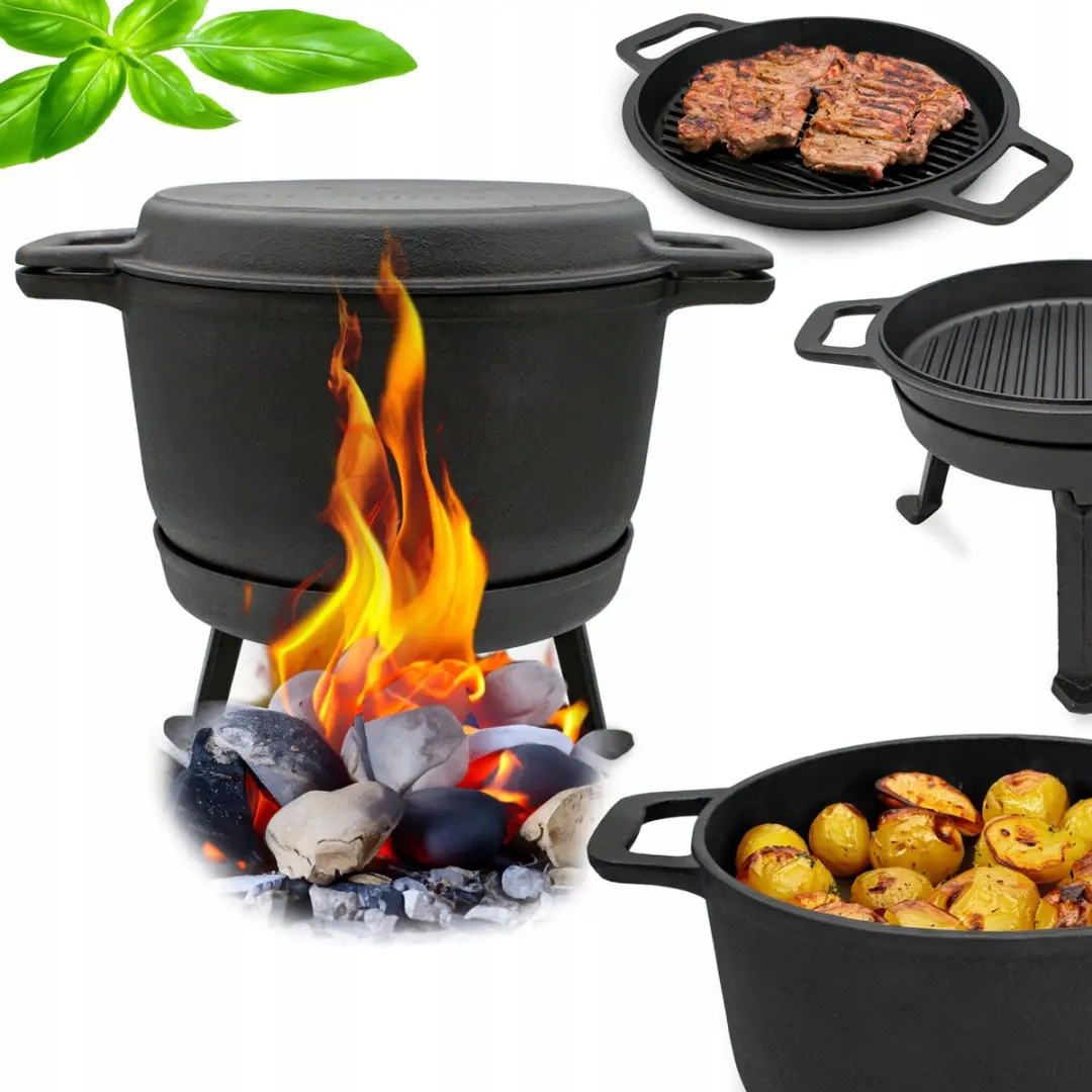 Meyerhoff 2-in-1 Outdoor Dutch Oven 10L - Zwart