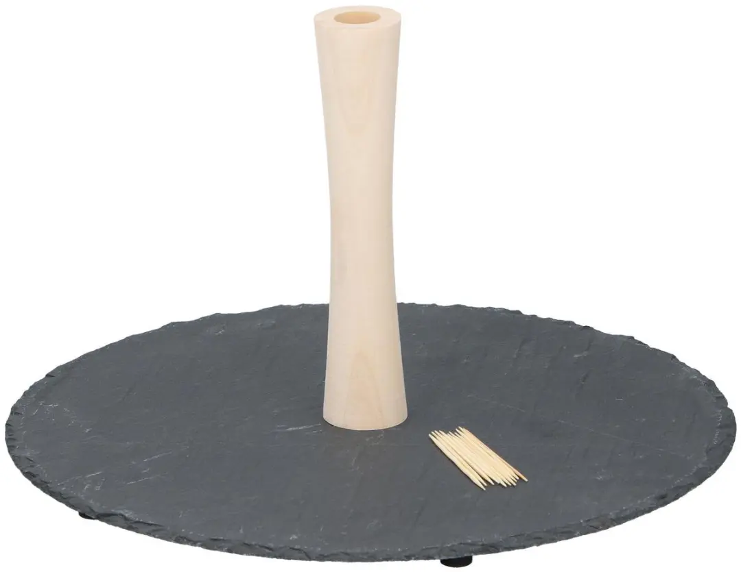 Alpina Serveerschaal Hout Antraciet 30cm - 102 Stuks