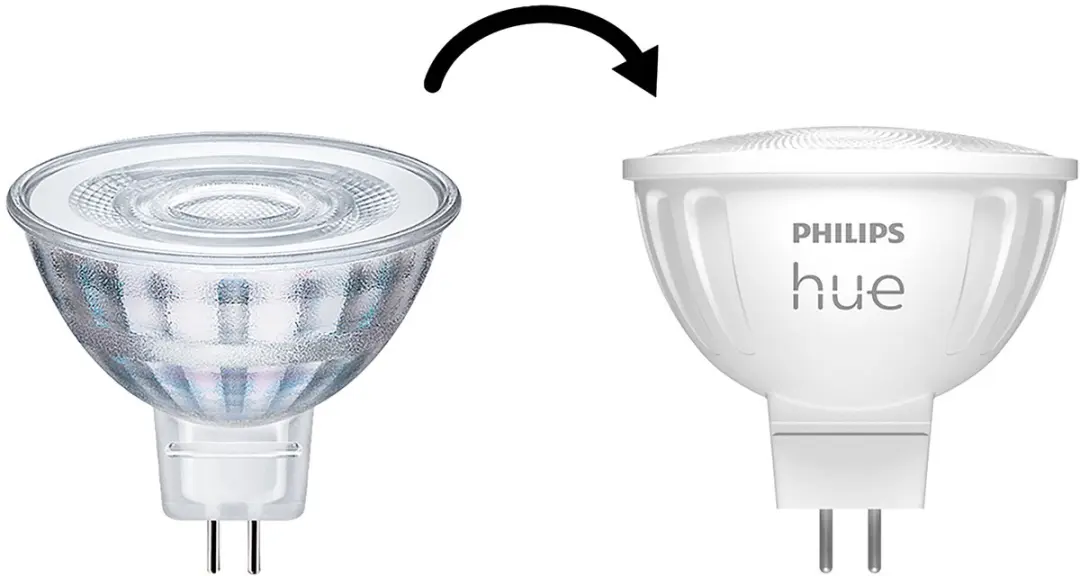 Philips Hue White Ambiance GU5.3 Spotjes - 4 Stuks - Mat Glas - 5.1W