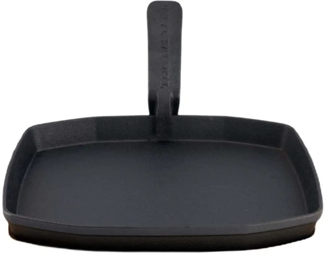 The Bastard Sizzling Plate & Holder Gietijzer 21x28cm - Zwart/Bruin