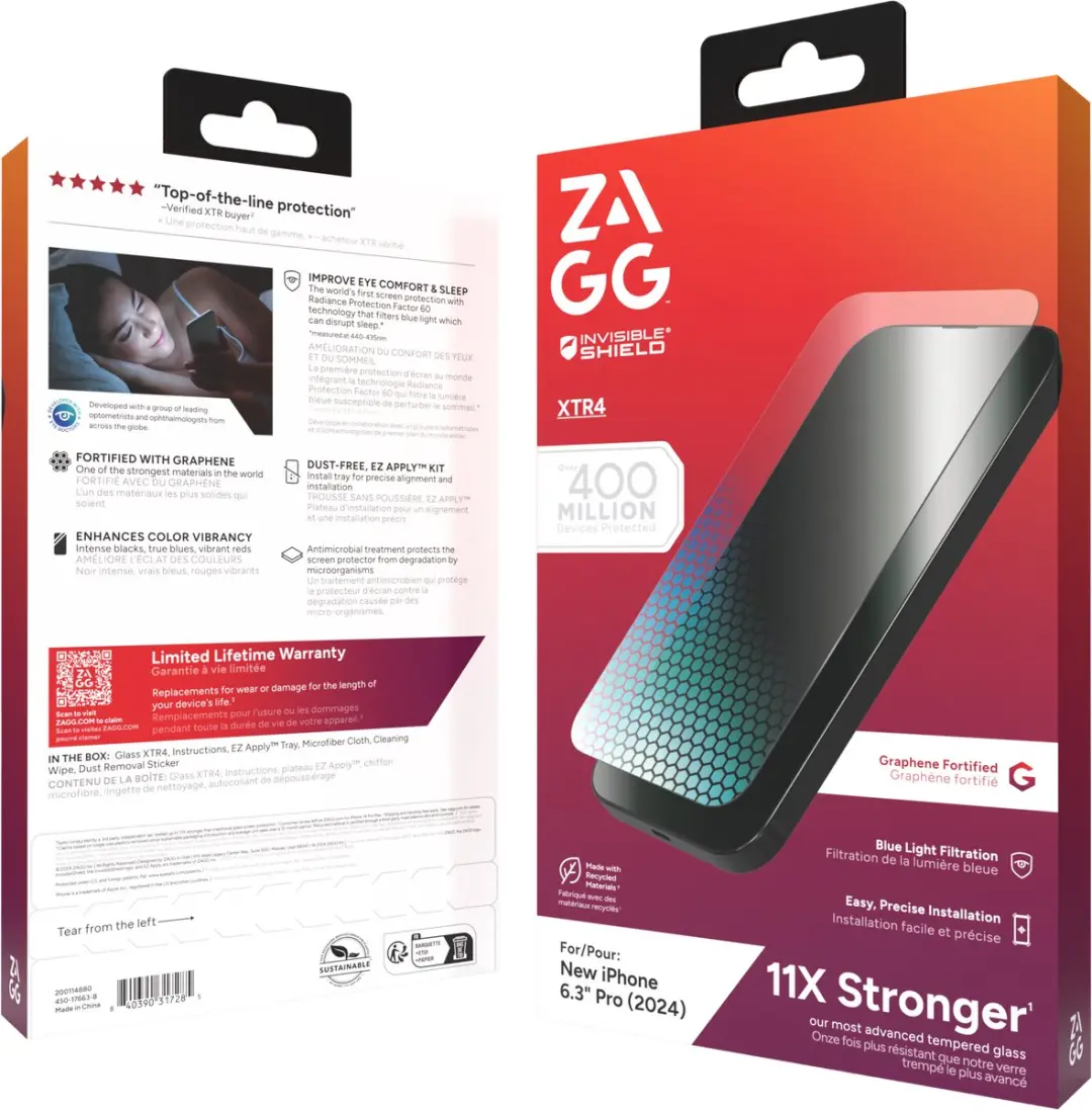 ZAGG Glass XTR4 iPhone 16 Pro Schermbeschermer