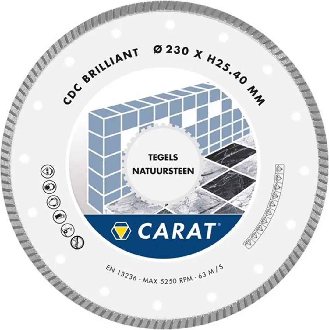 Carat CDC200X25,4 Diamantzaagblad - 200mm - Keramiek/Natuursteen