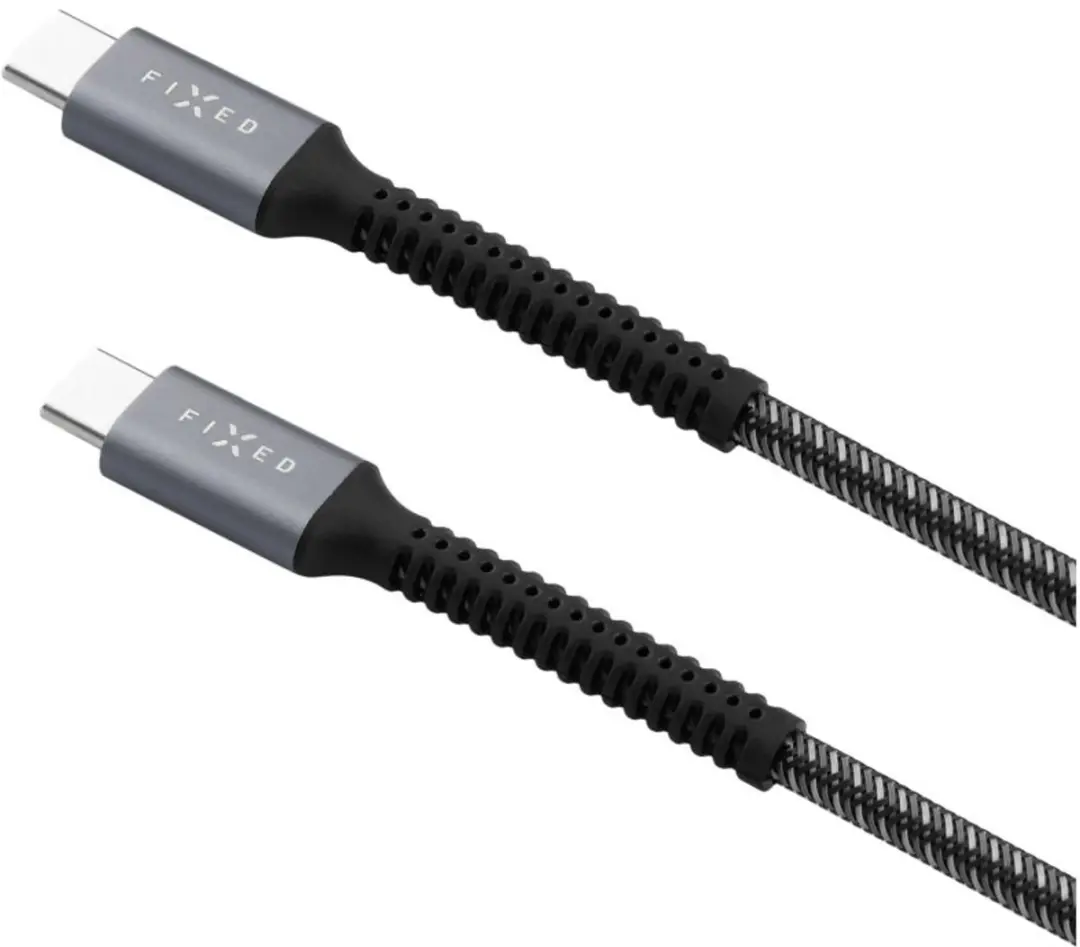 Fixed Vaste Armor USB-C naar USB-C Kabel 1,2m 240W - Grijs