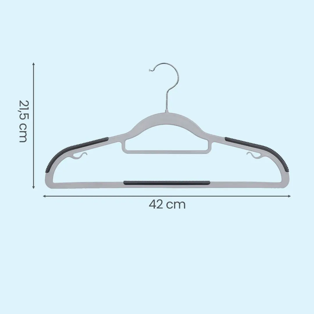Songmics Kledinghangers Antislip - 30 Stuks - Grijs