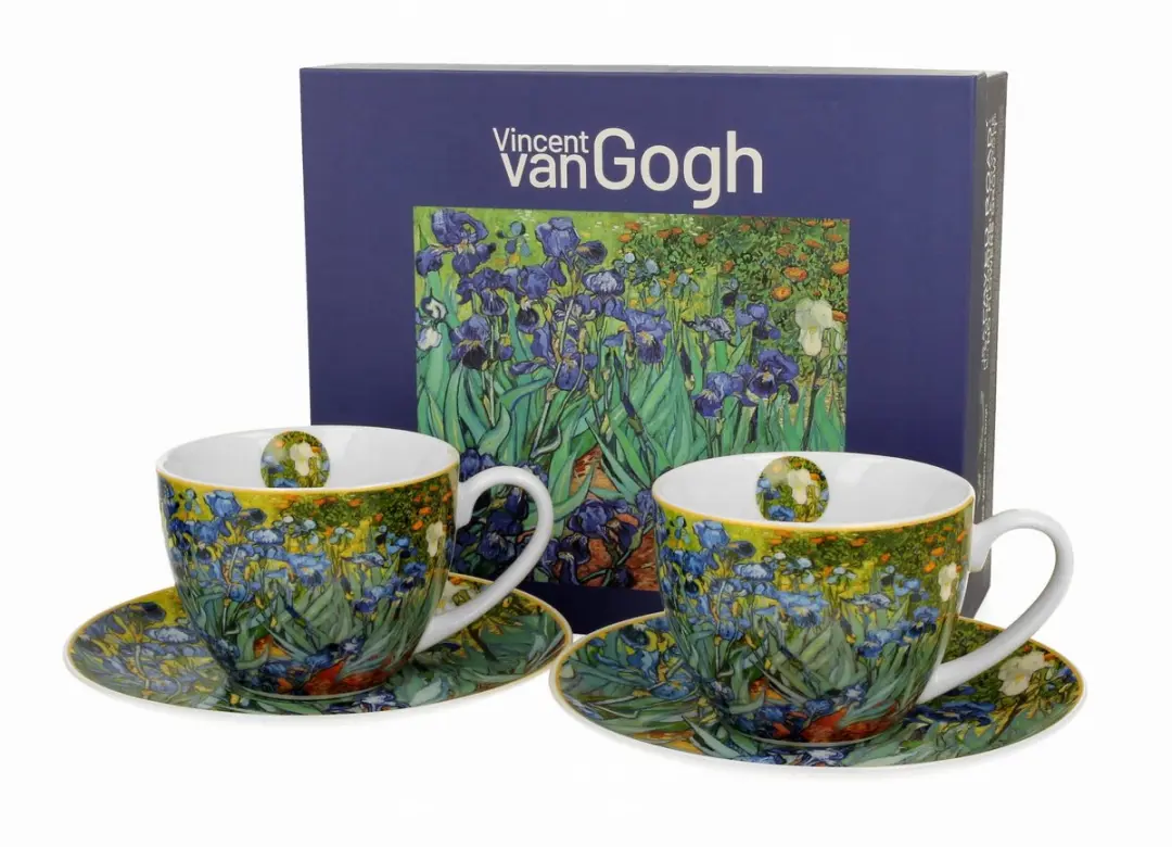 Van Gogh Irissen Kopjes met Schotels