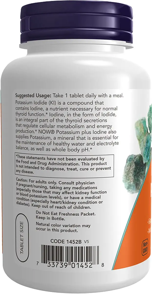 Now Foods Jodium & Kalium 180 Tabletten