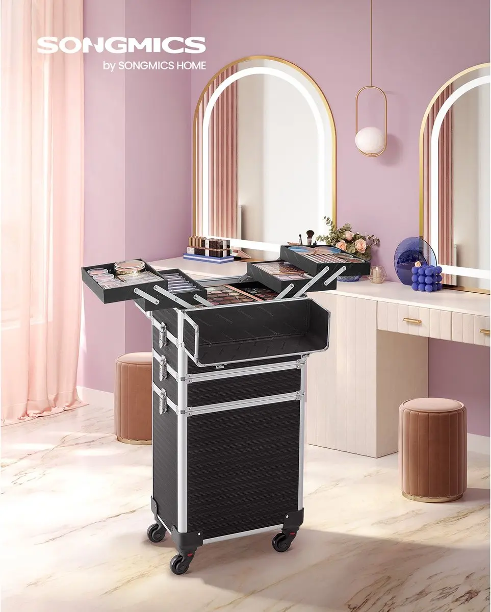 Songmics Cosmetica-trolley 5-niveaus - Zwart