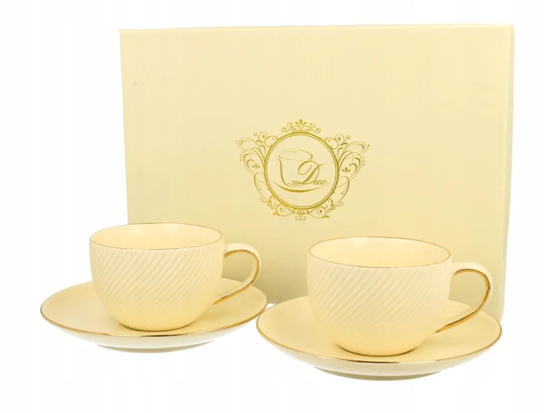 Duo Luxe Porseleinen Koffiekopjes Set