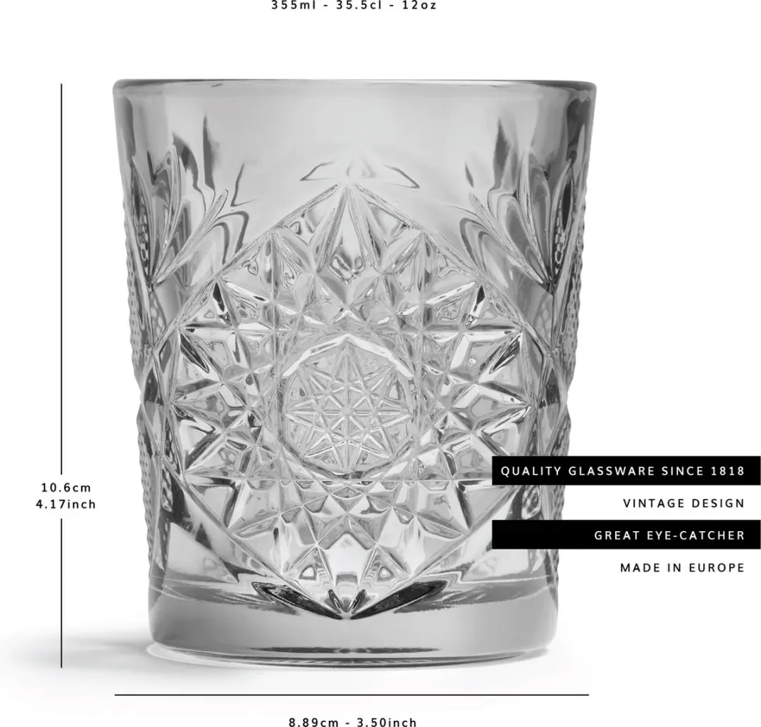 Libbey Hobstar Drinkglas 355ml - 6 Stuks - Grijs