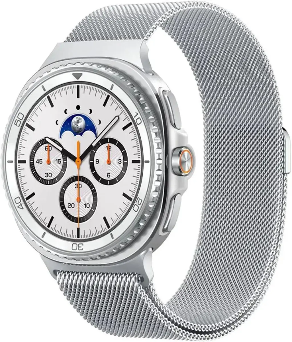 Spigen Metal Fit Bandje Zilver - Samsung Galaxy Watch 8/9 - afbeelding 6 van 6