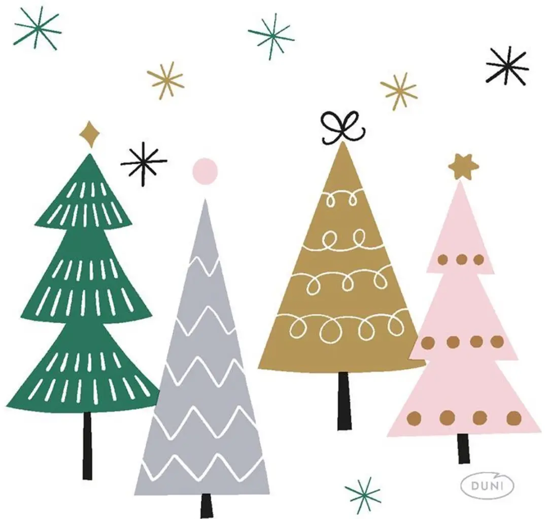 Duni Servet Noël Trees 24x24cm