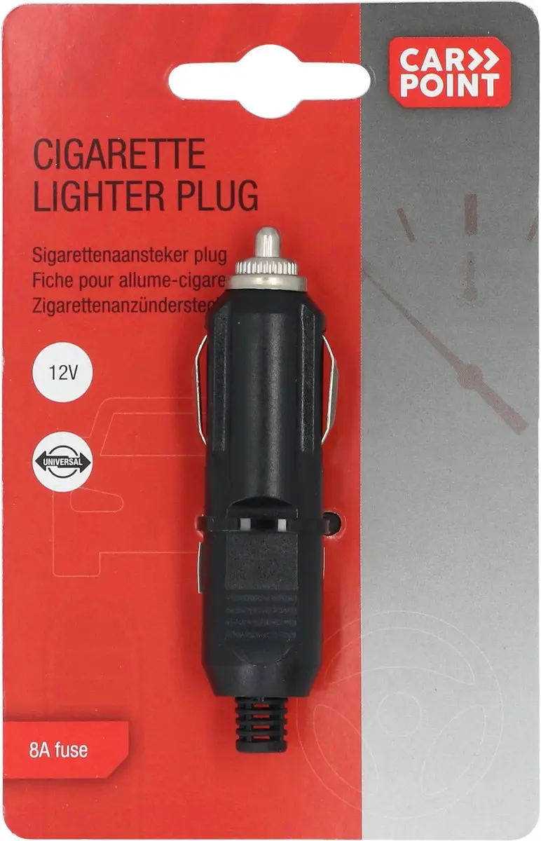 Carpoint Sigaretten Aanstekerplug 12/24V 8A - Zwart - afbeelding 6 van 6