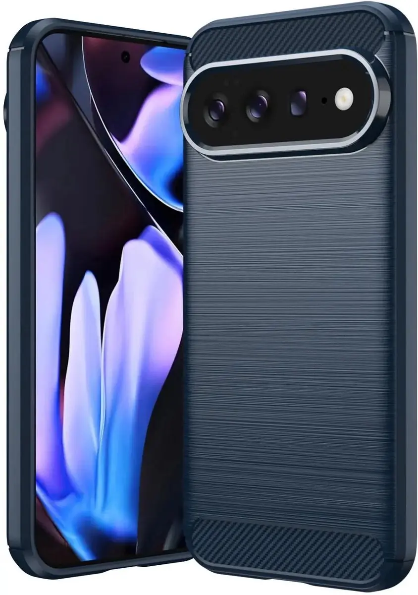 Selected Geborsteld TPU Hoesje Blauw