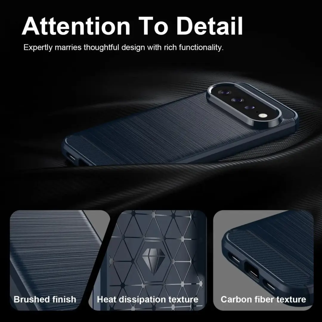 Selected Geborsteld TPU Hoesje Blauw - Google Pixel 11 Pro XL