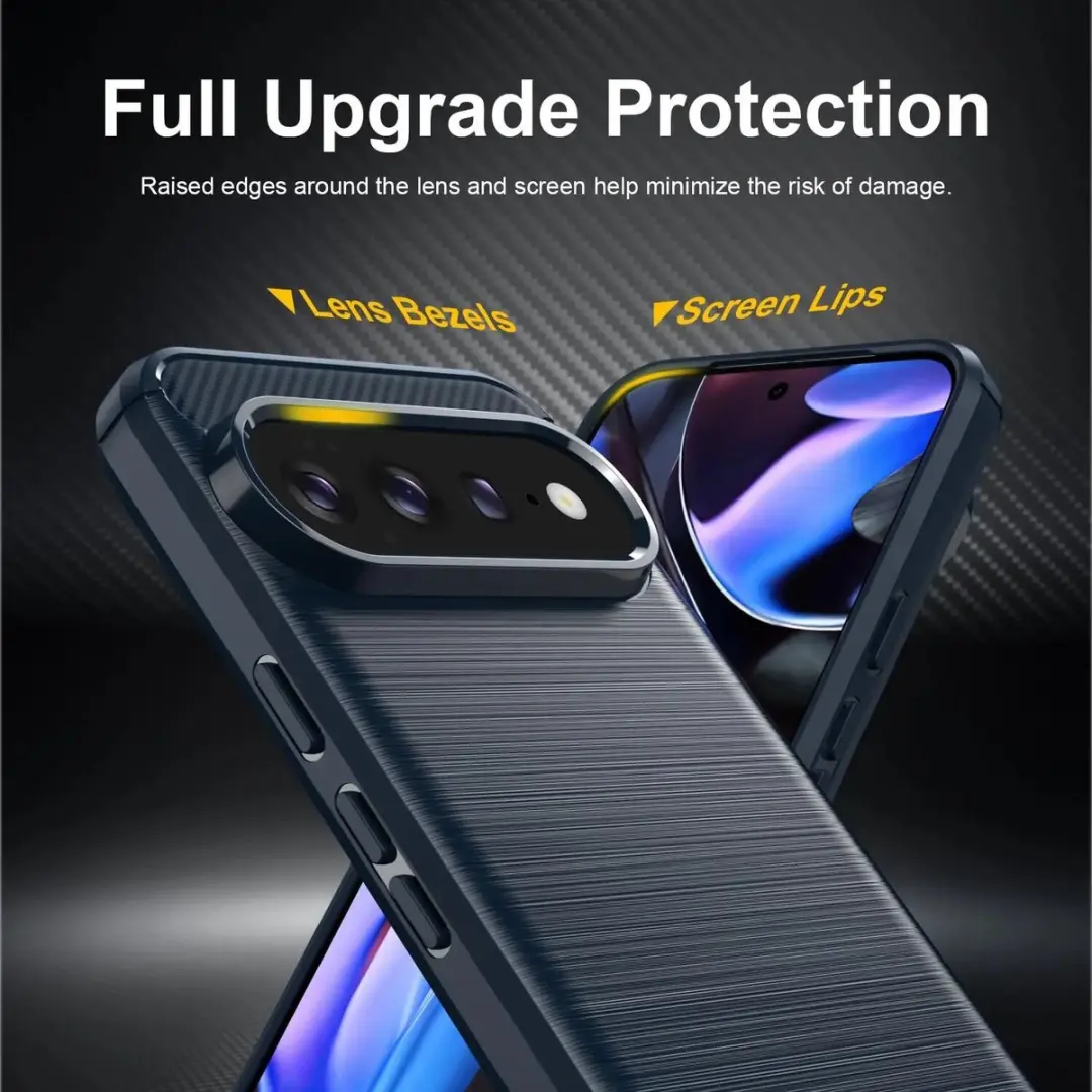 Selected Geborsteld TPU Hoesje Blauw - Google Pixel 11 Pro XL