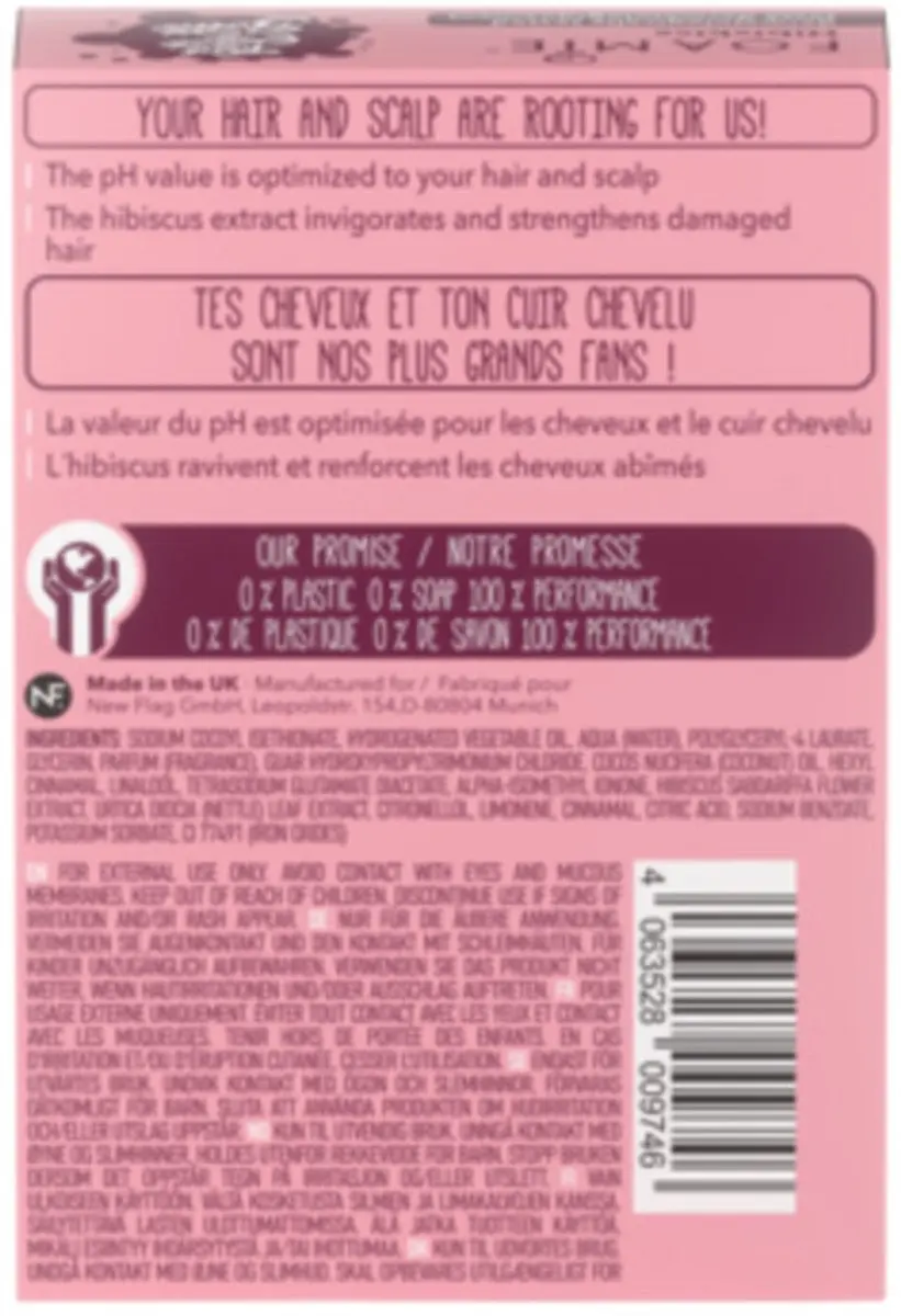 Foamie Shampoo Bar Hibiskiss - Beschadigd Haar - 3 Stuks
