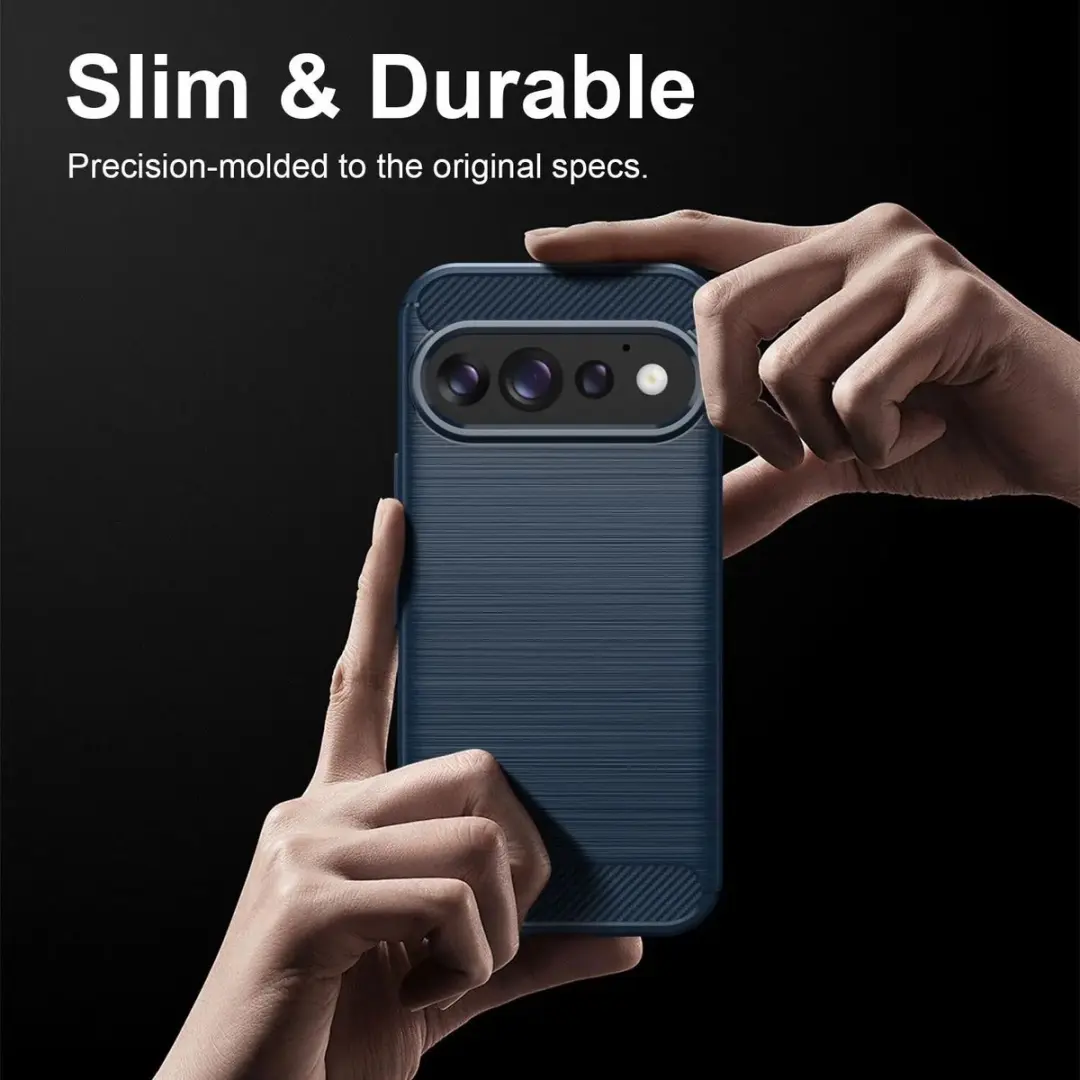 Selected Geborsteld TPU Hoesje Blauw - Google Pixel 11 Pro - afbeelding 6 van 6
