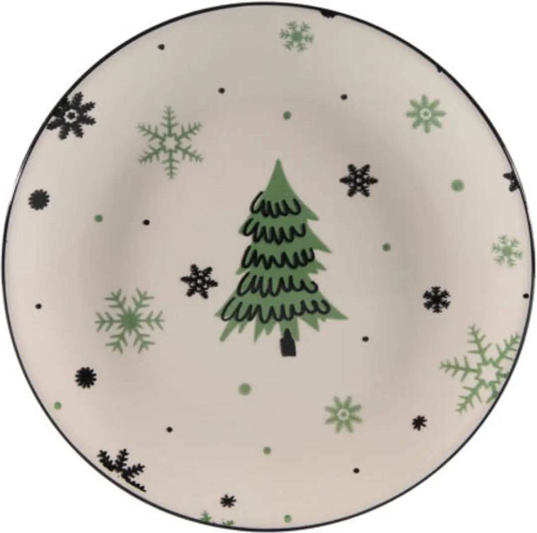 Svenska Living Porseleinen Bord Kerstboom Ø19cm