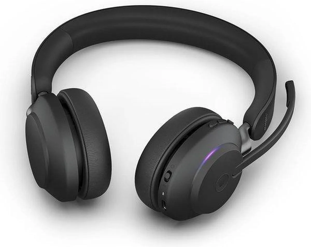 Jabra Evolve2 65 MS Stereo Bluetooth Headset - USB-C - Zwart - afbeelding 5 van 6