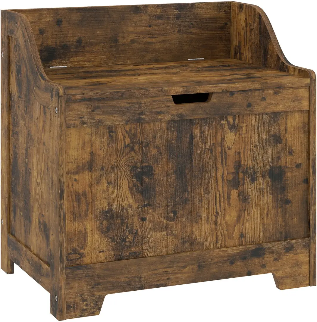 ECTEATOY Houten Opbergkist 56,5x38x56cm - Bruin