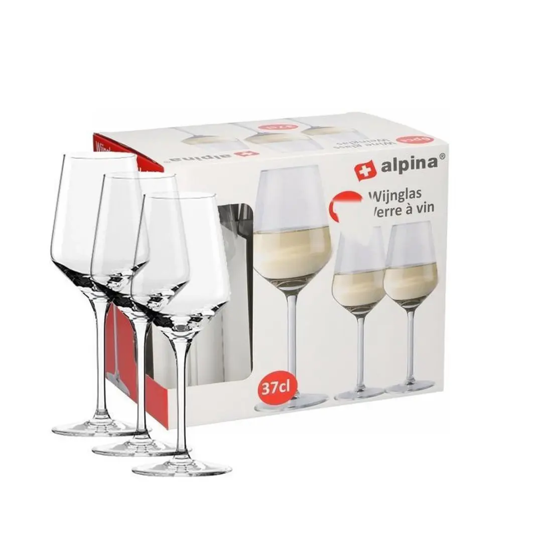 Alpina Witte Wijnglazen 12 Stuks - 370ml