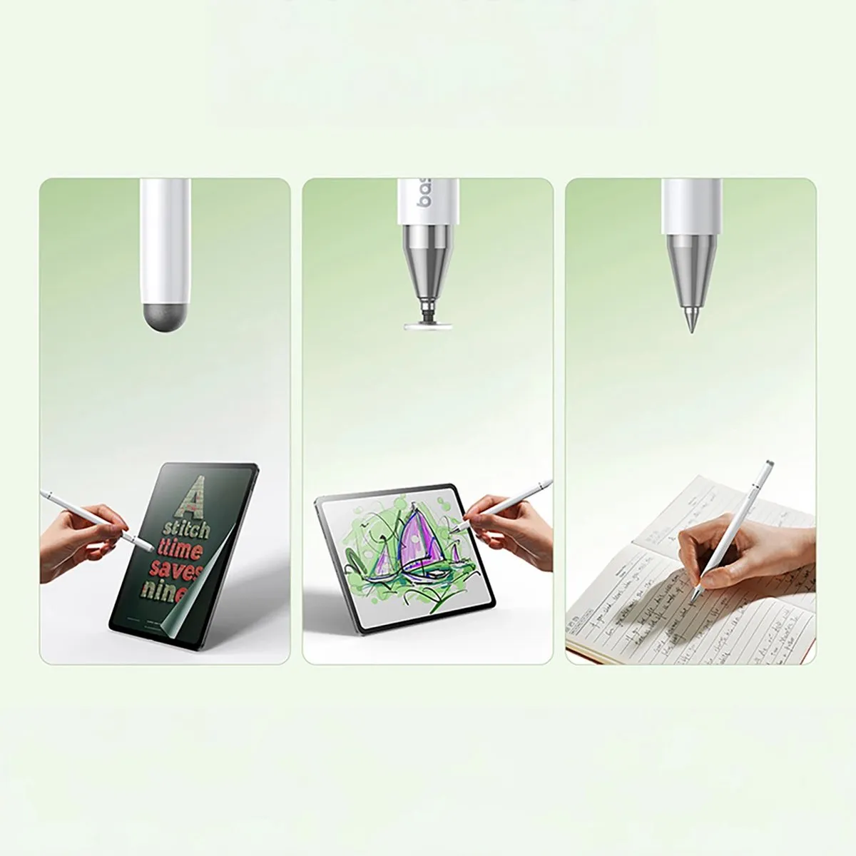 Baseus Smooth Writing III 3-in-1 Stylus - Wit