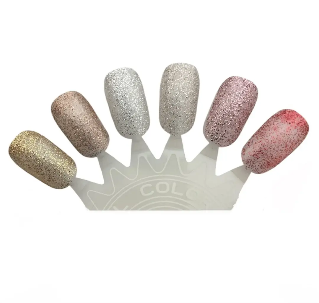 Leticia Well Set 6 Mini Nagellak 13ml - Goud/Koper/Zilver/Bruin/Roz/Rood