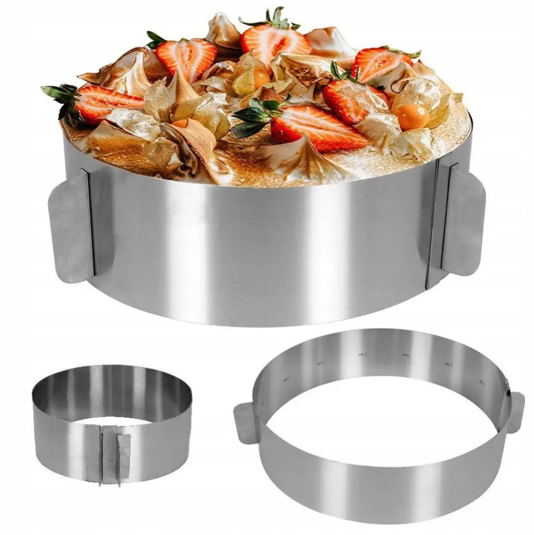 La Cucina Verstelbare Ronde Taartvorm 16-30cm - Roestvrij Staal