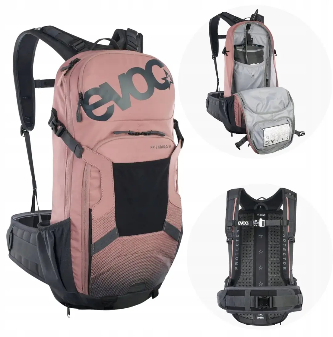 EVOC FR Enduro 16L Rugzak - Oudroze/Carbongrijs