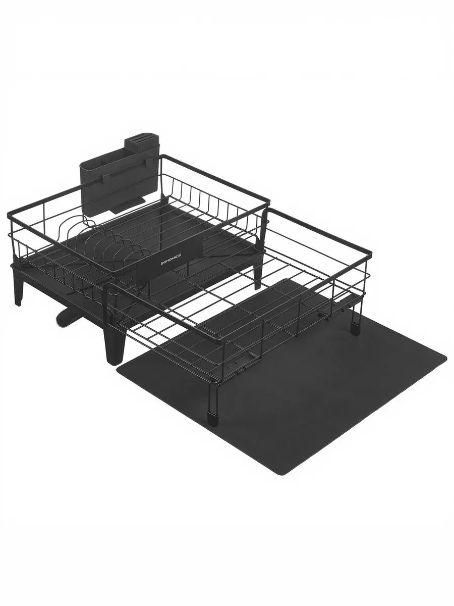 Songmics Afwasrek 360° Draaibaar - Zwart