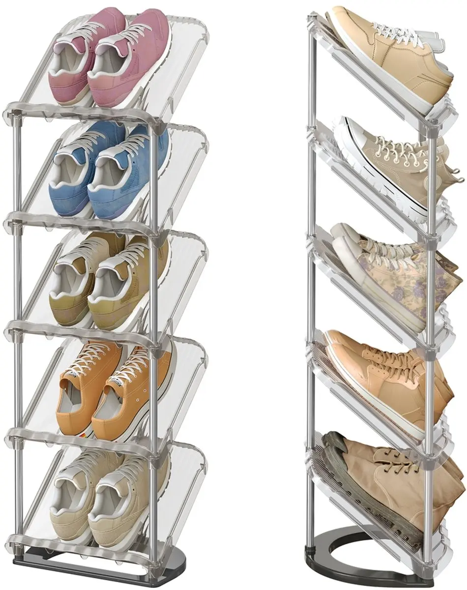 Songmics Schoenenrek 2x5 Planken - Grijs