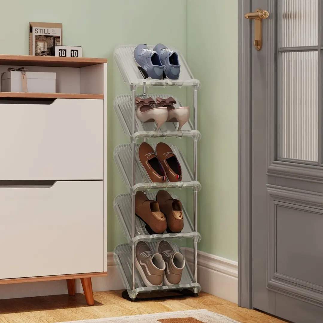Songmics Schoenenrek 2x5 Planken - Grijs