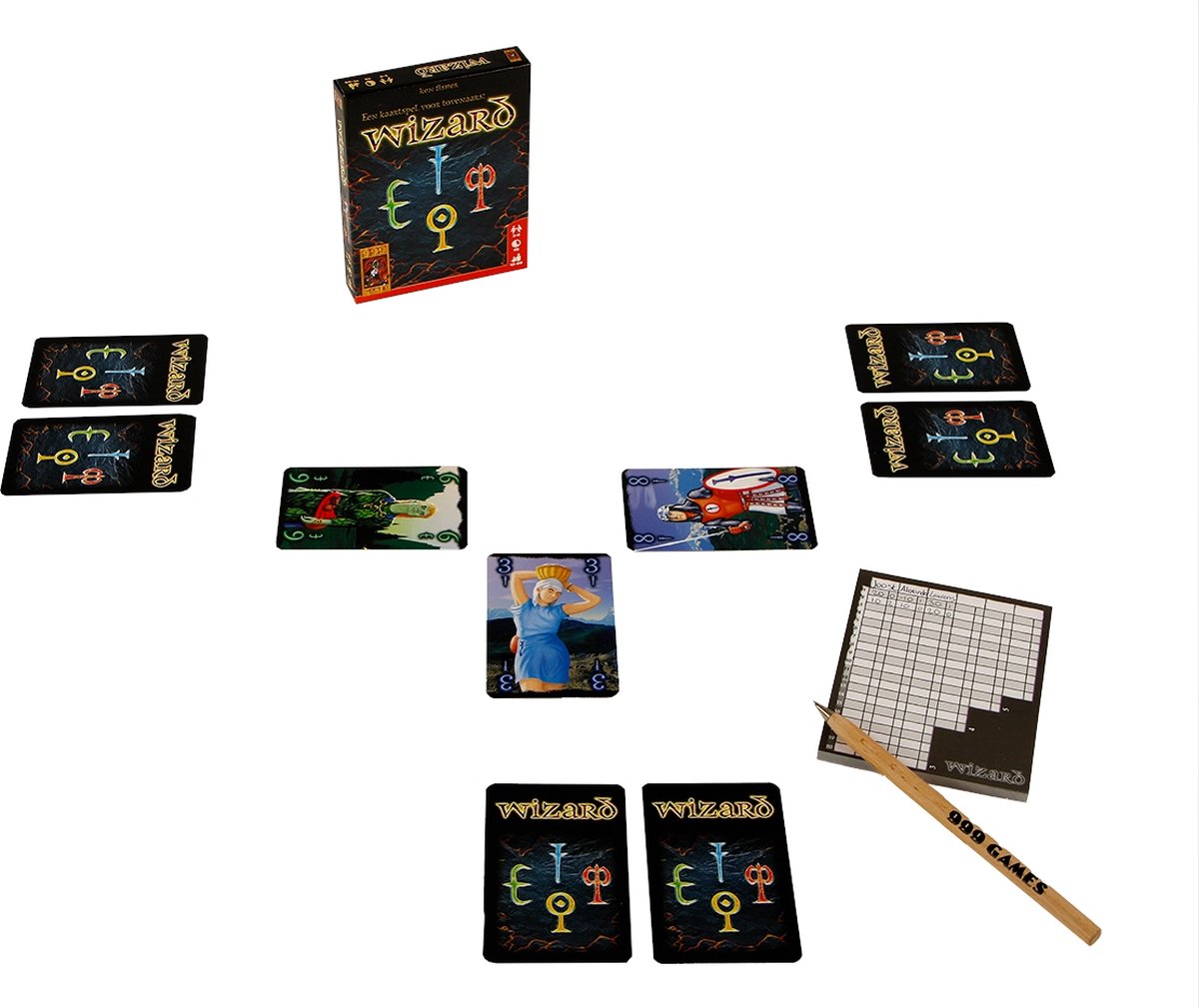 999 Games - Wizard - Kaartspel - Familiespel - Gezelschapsspel - Klein cadeautje