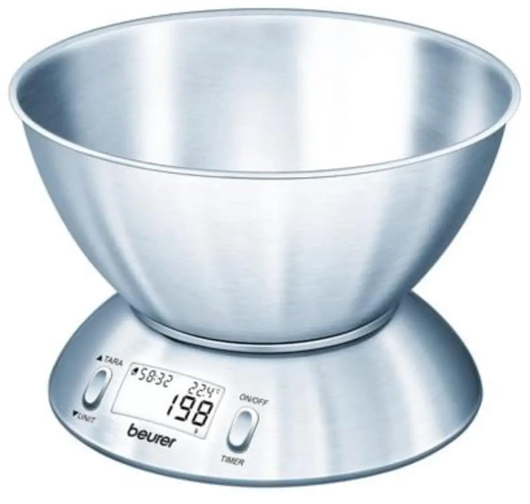 Beurer KS 54 Digitale Keukenweegschaal - 5 kg - RVS kom