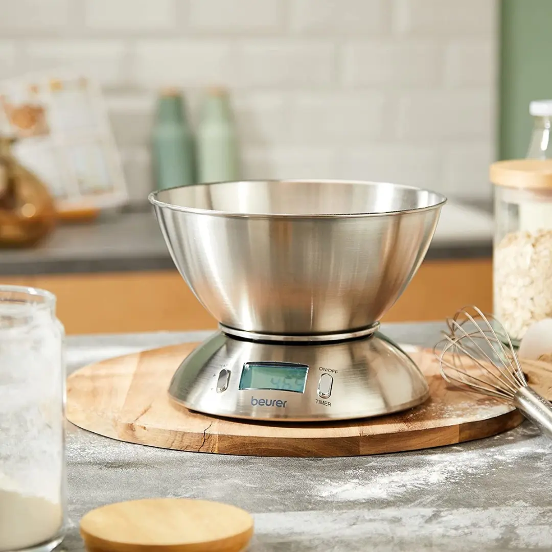 Beurer KS 54 Digitale Keukenweegschaal - 5 kg - RVS kom