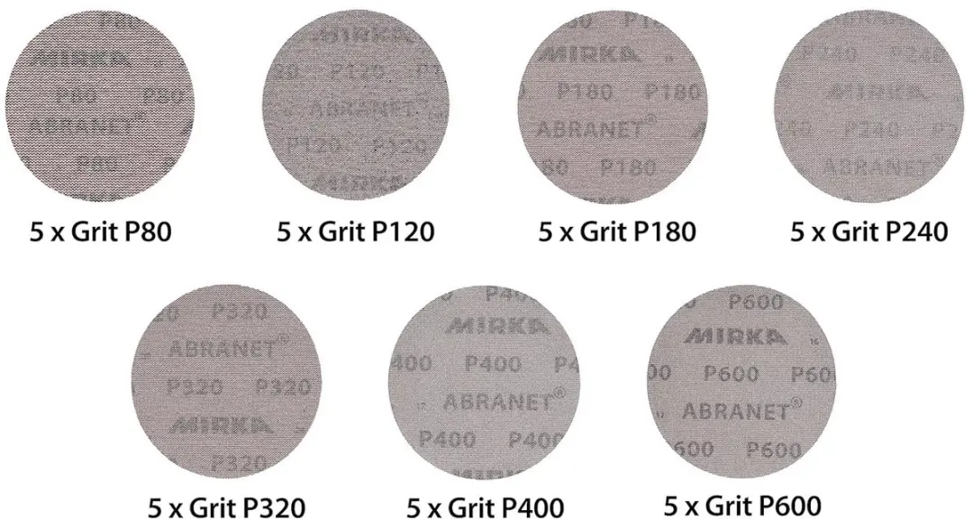 Mirka Abranet Net Schuurschijven Mix-Pack 35 Stuks - Ø125mm