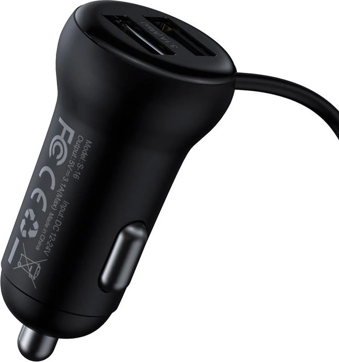 Baseus WXSX010101 Oplader - 20W - USB-A & USB-C - Zwart