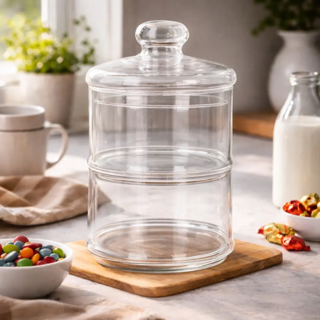 Alpina Bonbonnière Glas 2 Lagen Ø16cm - Transparant - afbeelding 4 van 6
