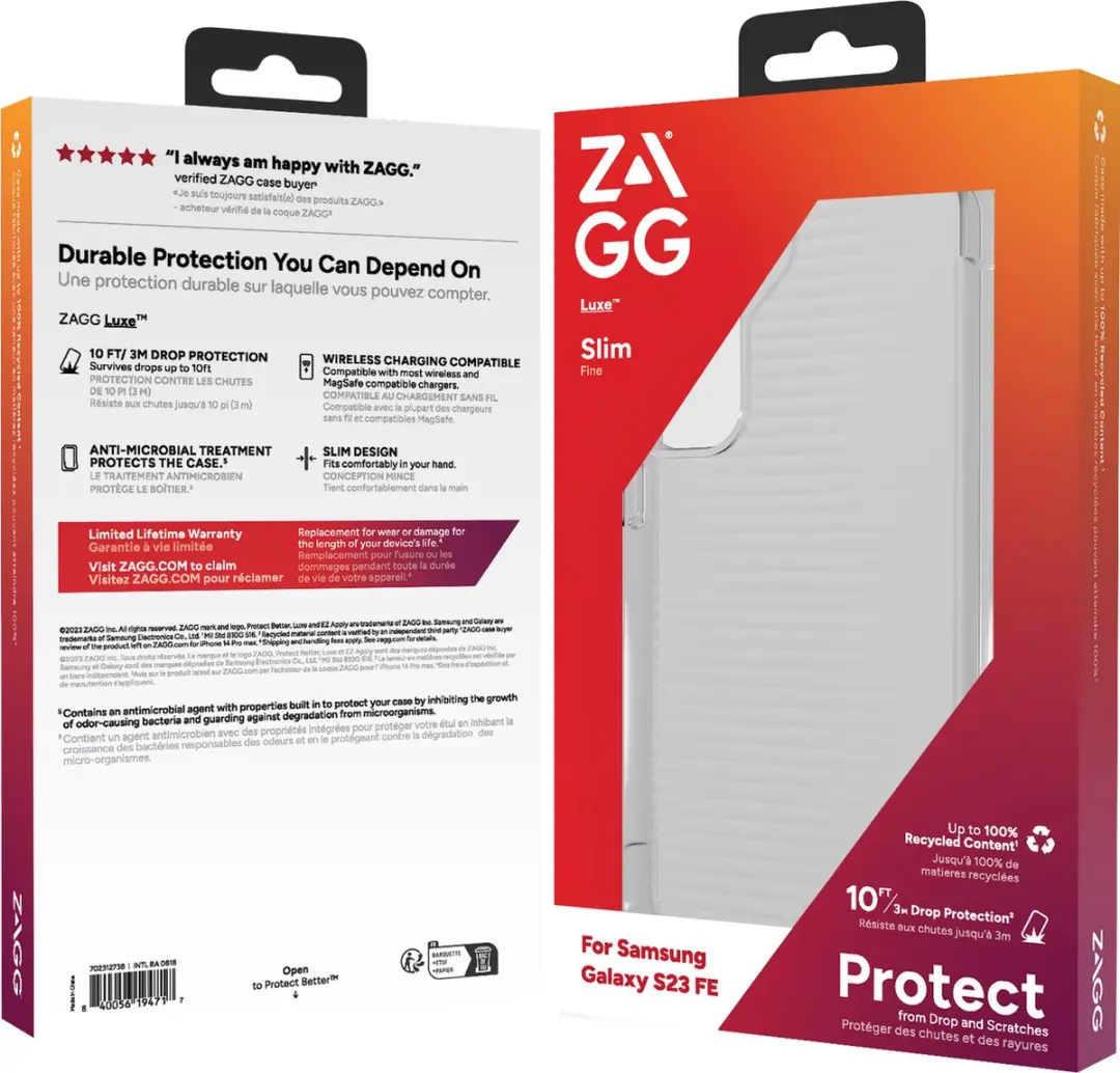 ZAGG Luxe Backcove Hoesje 702312738 - Transparant