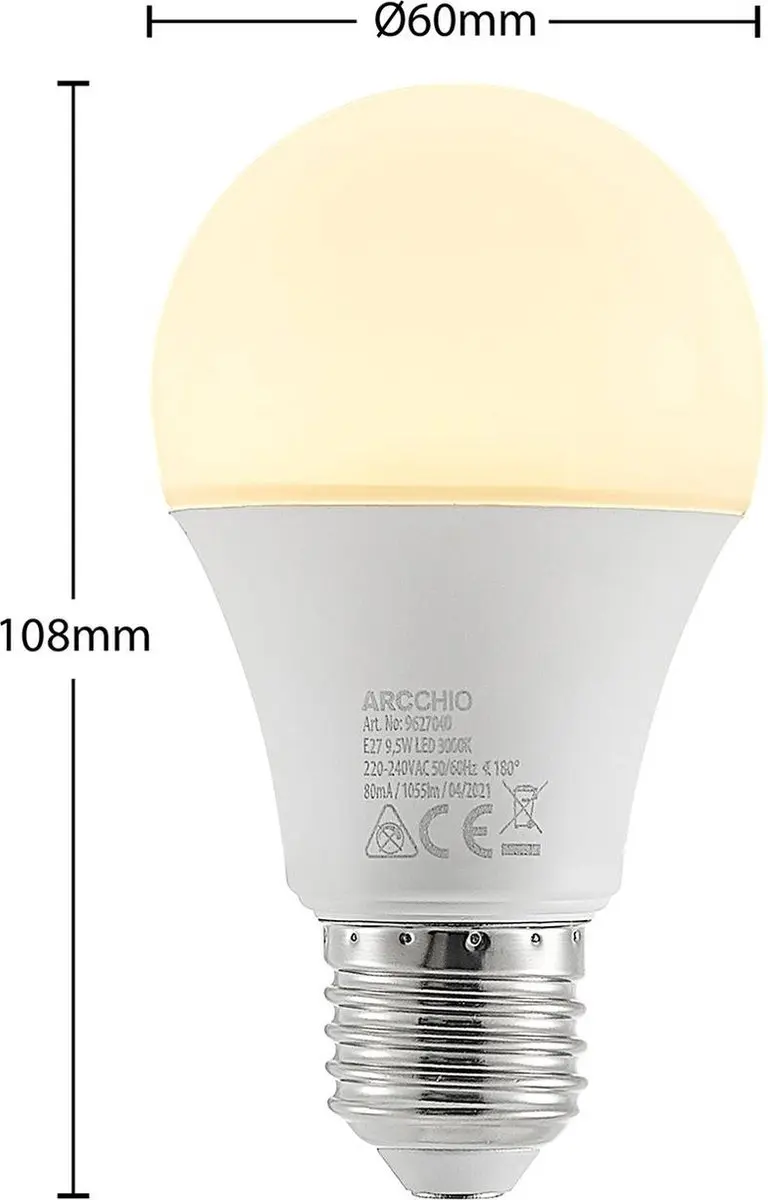 ARCCHIO E27 LED-lamp 9.5W Polycarbonaat - afbeelding 6 van 6