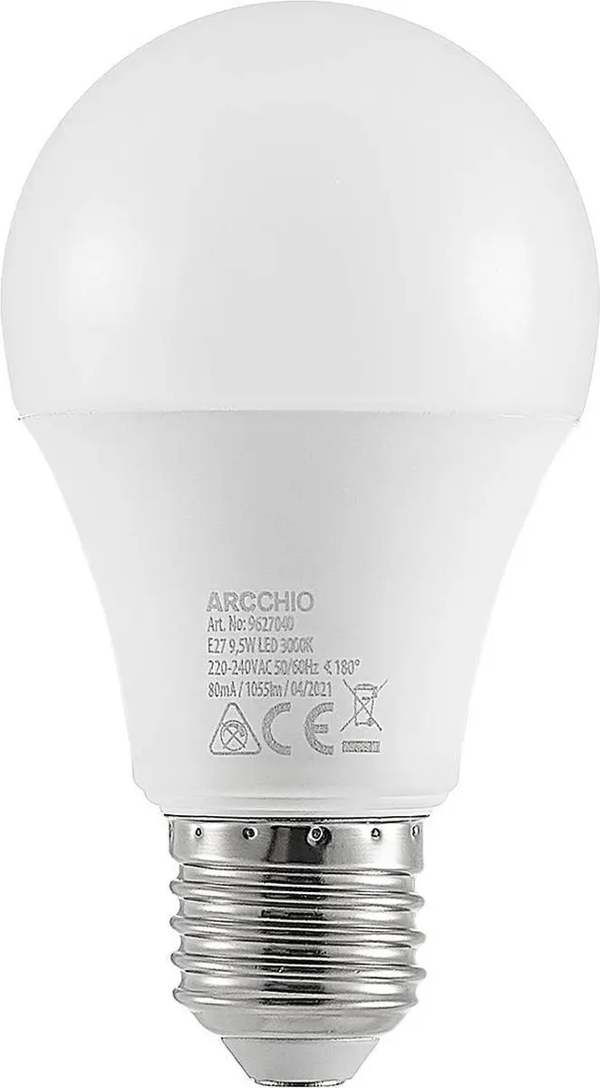ARCCHIO E27 LED-lamp 9.5W Polycarbonaat