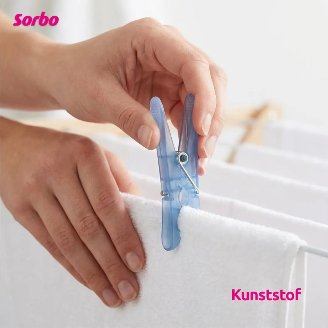 Sorbo Wasknijpers 229116 - 36 Stuks - Blauw/Groen/Grijs