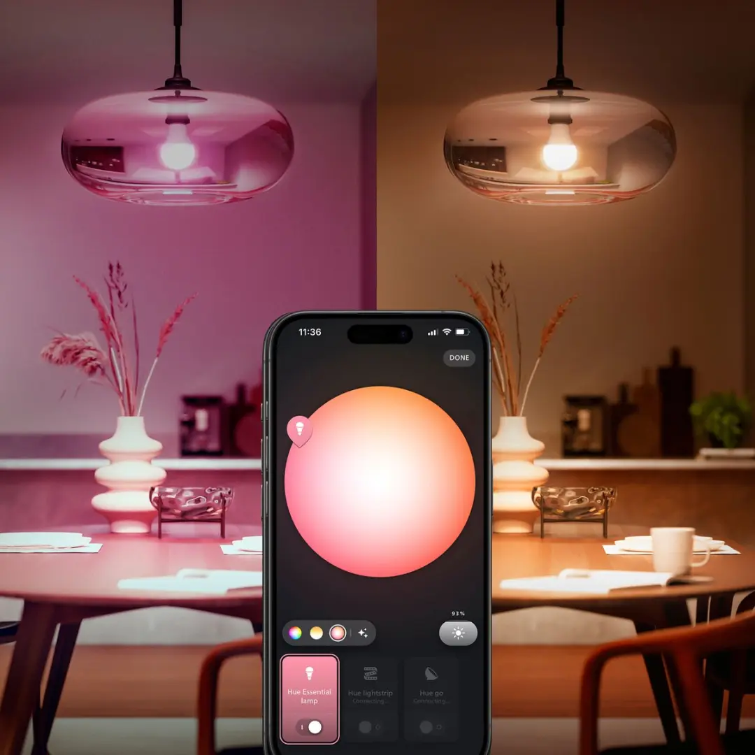 Philips Hue White and Color Ambiance Essentials E27 - 6 Stuks - Incl. Hue Dial Switch