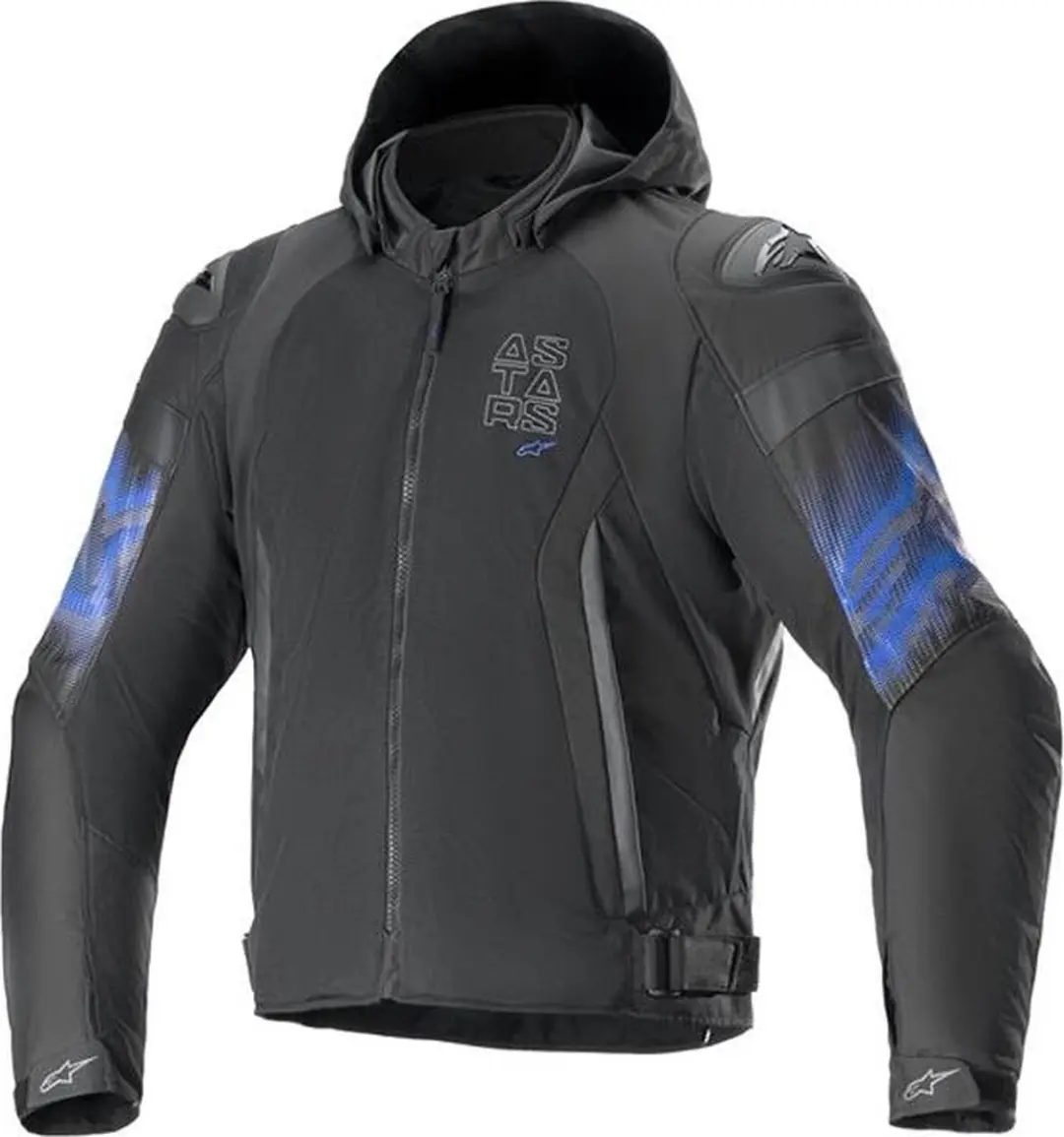Alpinestars Zaca Air Venom WP Jas - Zwart/Electric Blauw 4XL