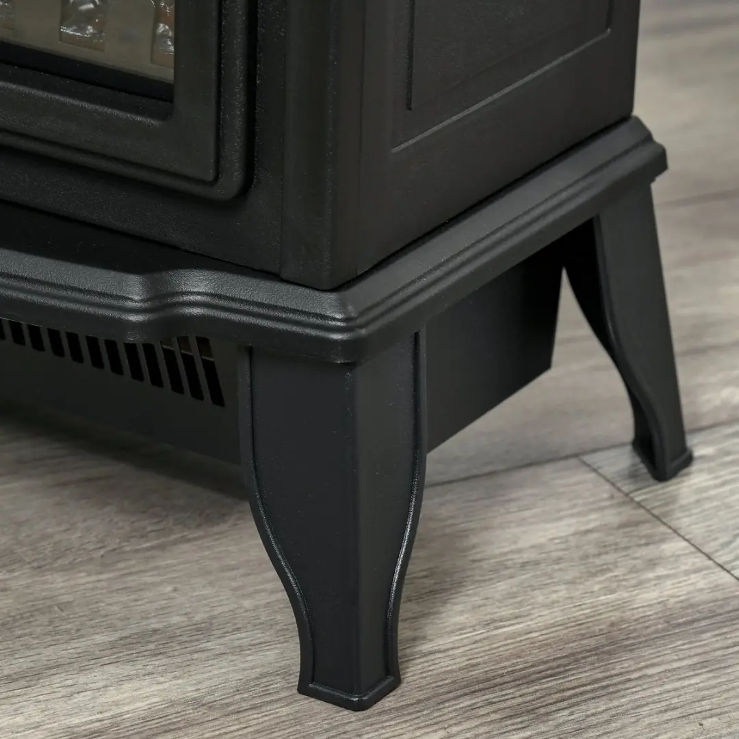 Homcom Elektrokamin Hartglas 2000W - 2 Warmtestanden - Schwarz - afbeelding 6 van 6