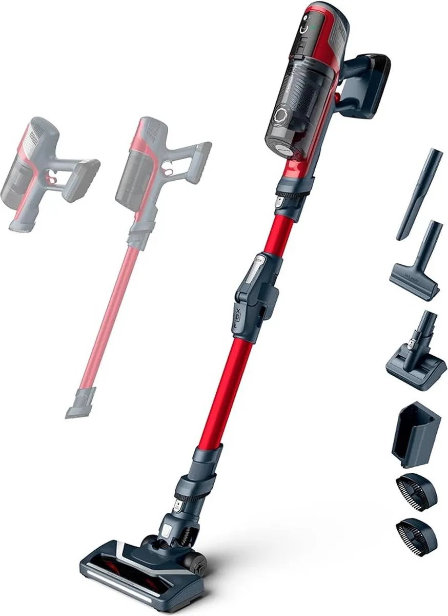 Rowenta RH6471 Steelstofzuiger - 20 Airwatts - Grijs/Rood