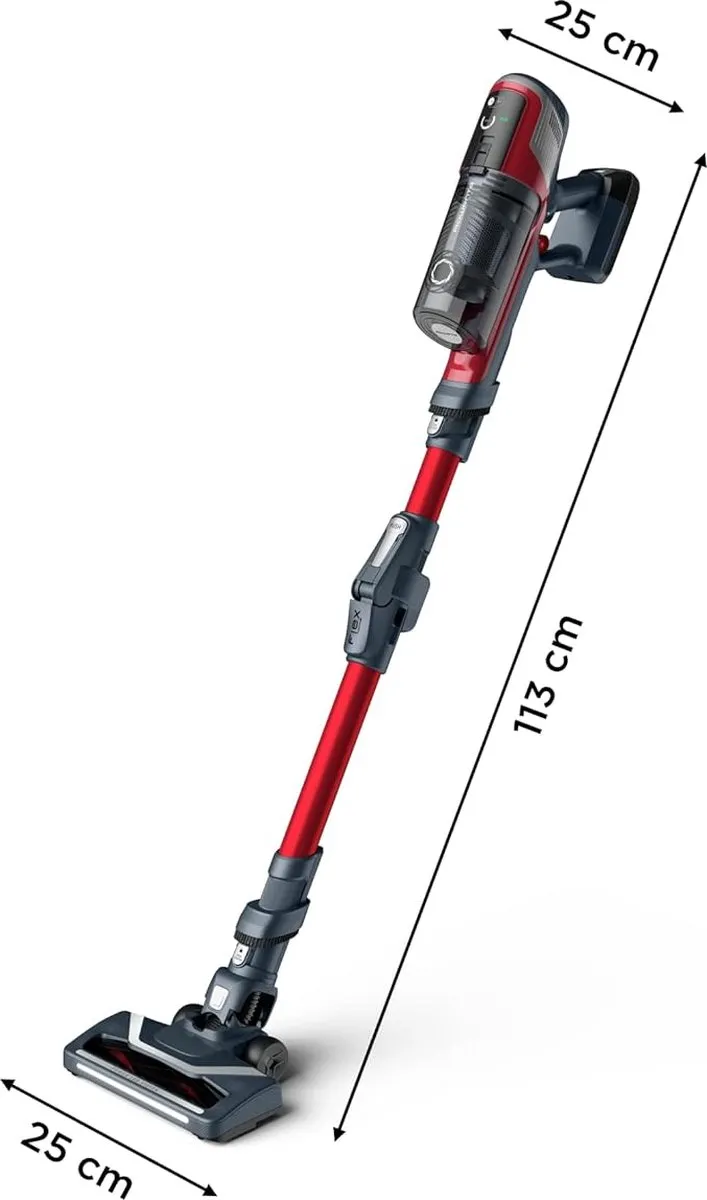 Rowenta RH6471 Steelstofzuiger - 20 Airwatts - Grijs/Rood