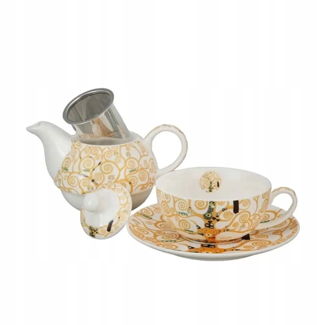 Duo Theepot met Kop en Schotel 350ml Ecru - 3 Stuks