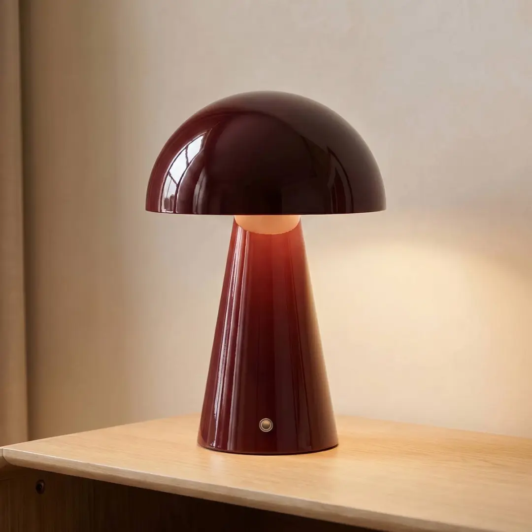 Lindby Tafellamp 1 Licht - Rood - Ø20cm - afbeelding 6 van 6
