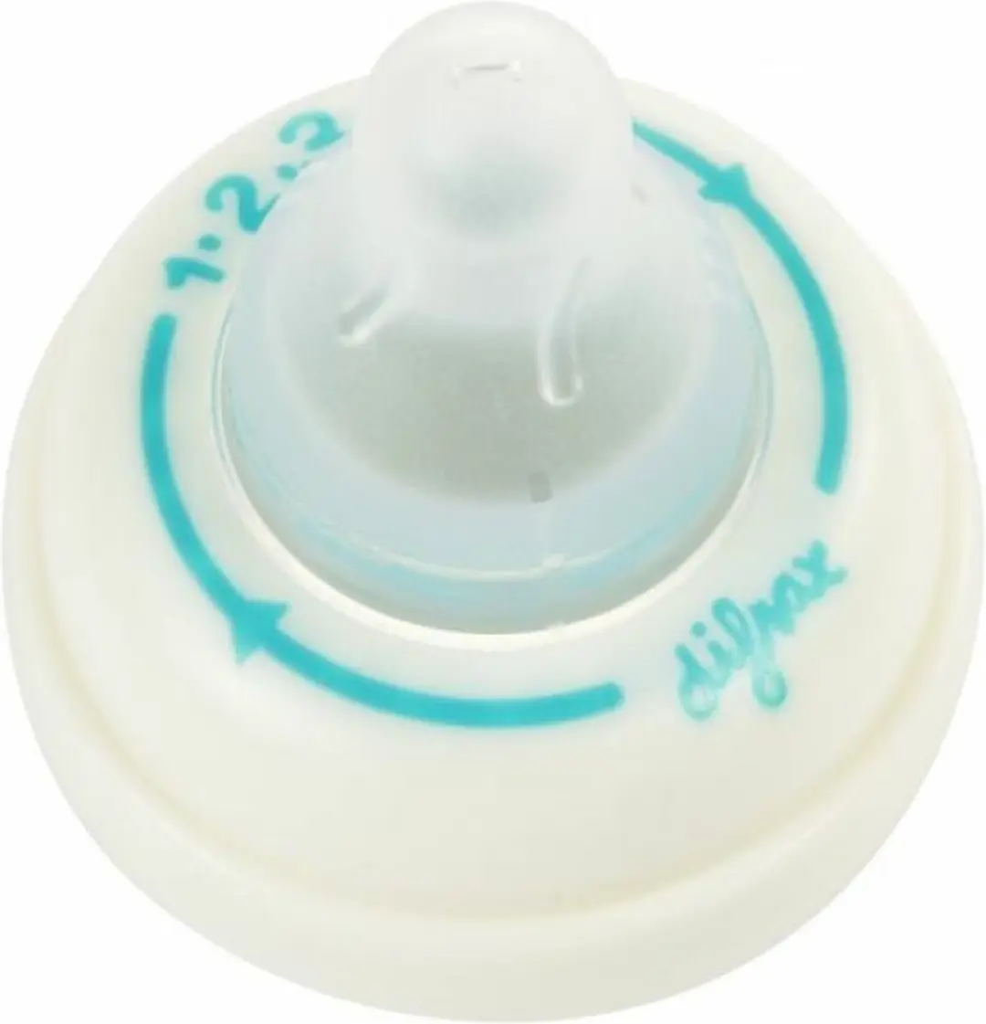 Difrax 1-2-3 Ring Doseerspeen - 2 Stuks - Blauw/Wit